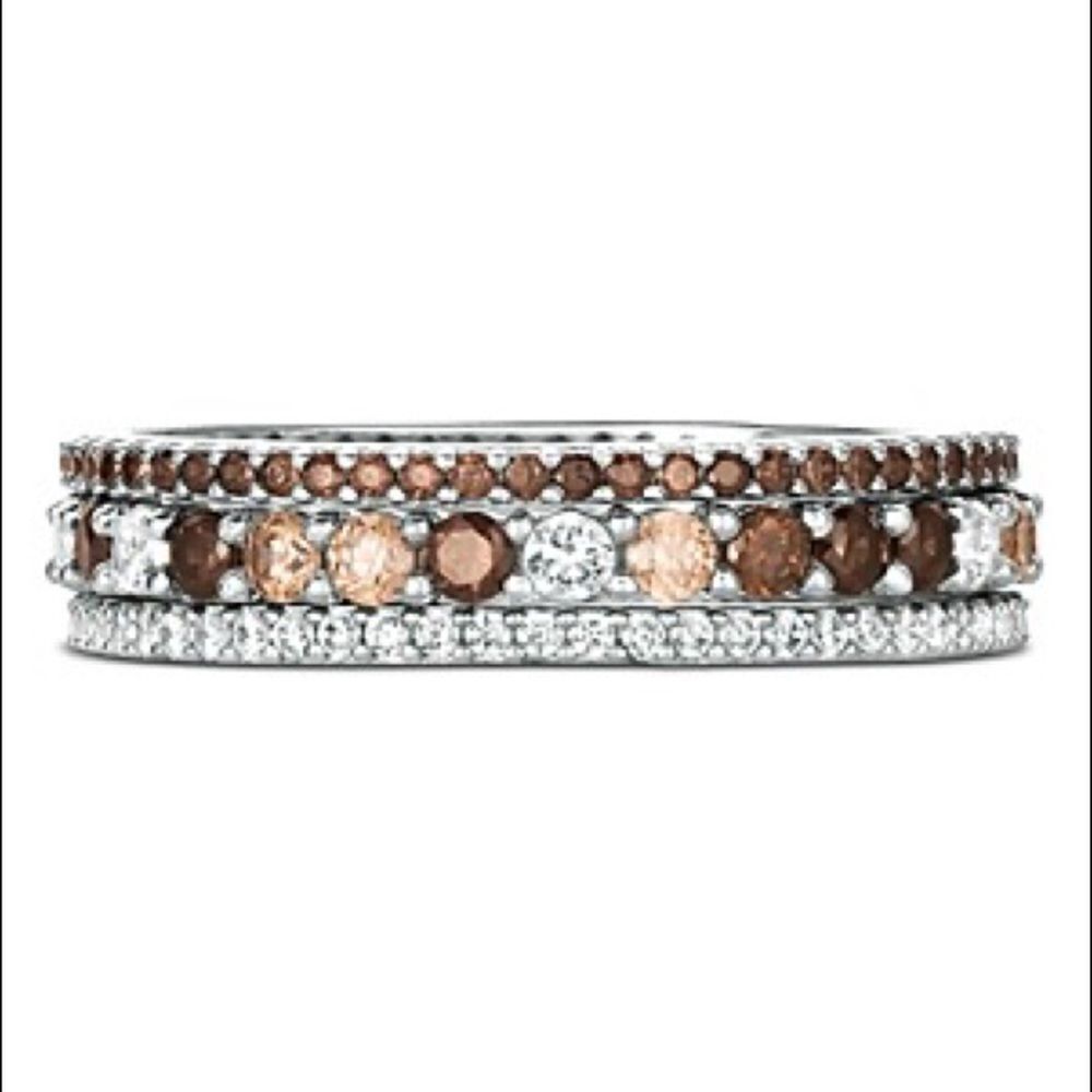 Crislu Embellished Stackable Rings NEW